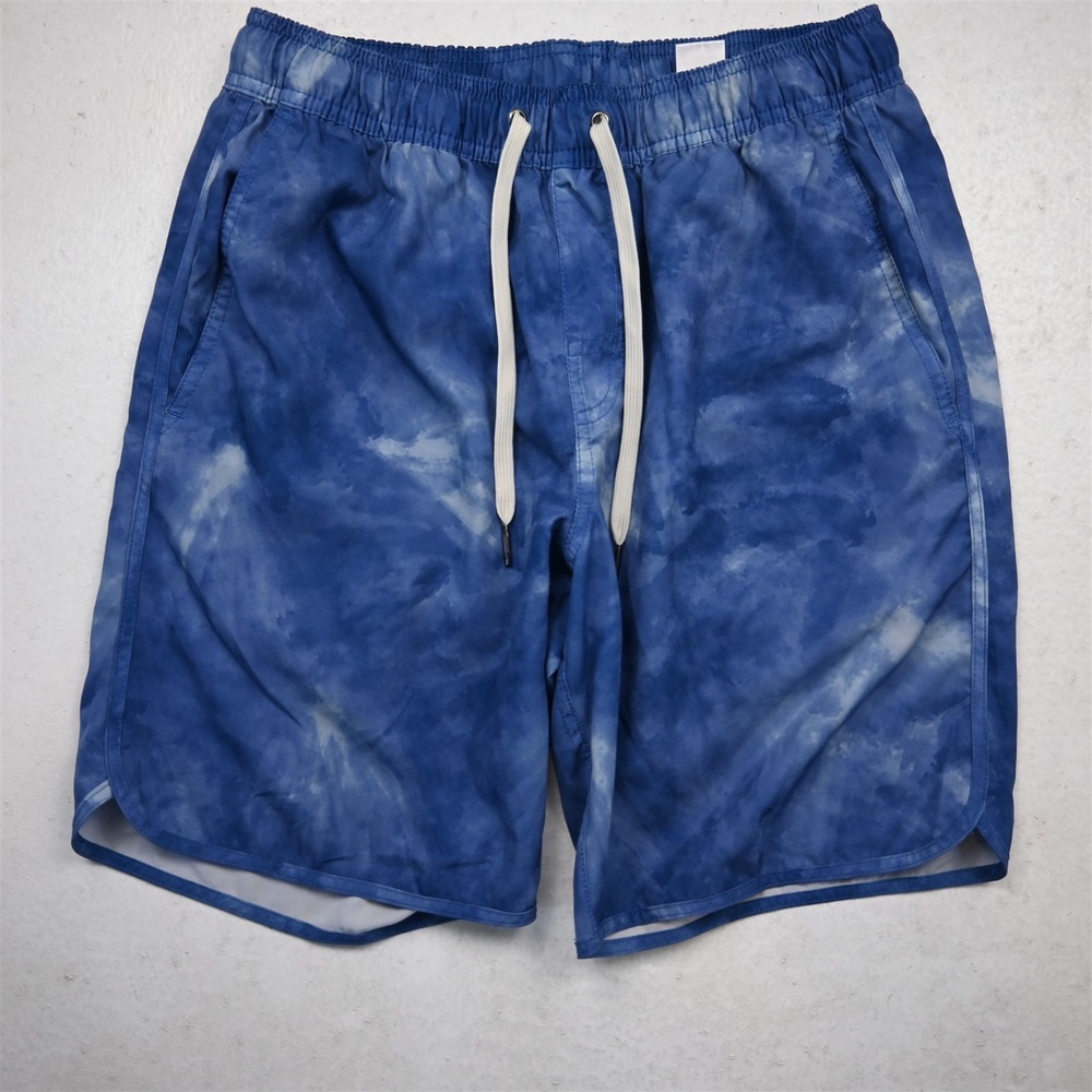 Fair Harbor Sx7.75" Blue Print Drawstring Lined Hybrid Swim Mens Shorts